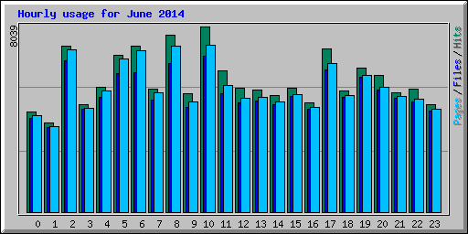 Hourly usage for June 2014