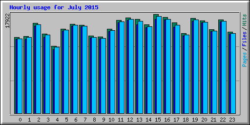 Hourly usage for July 2015