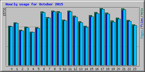 Hourly usage for October 2015