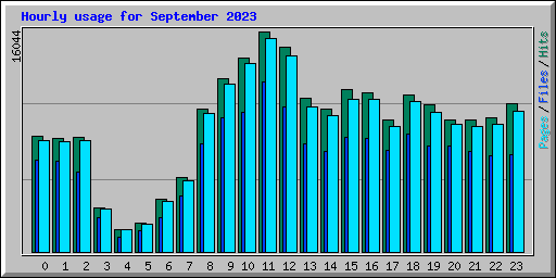 Hourly usage for September 2023