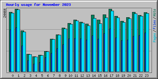 Hourly usage for November 2023